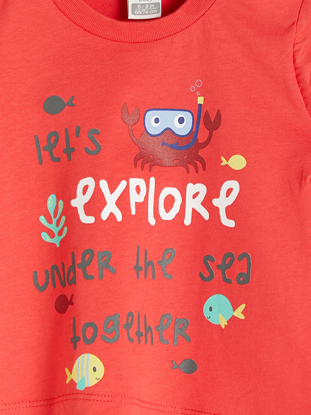 Crew Neck Short Sleeve Printed Cotton Baby Boy T-Shirt 2 Pieces-2