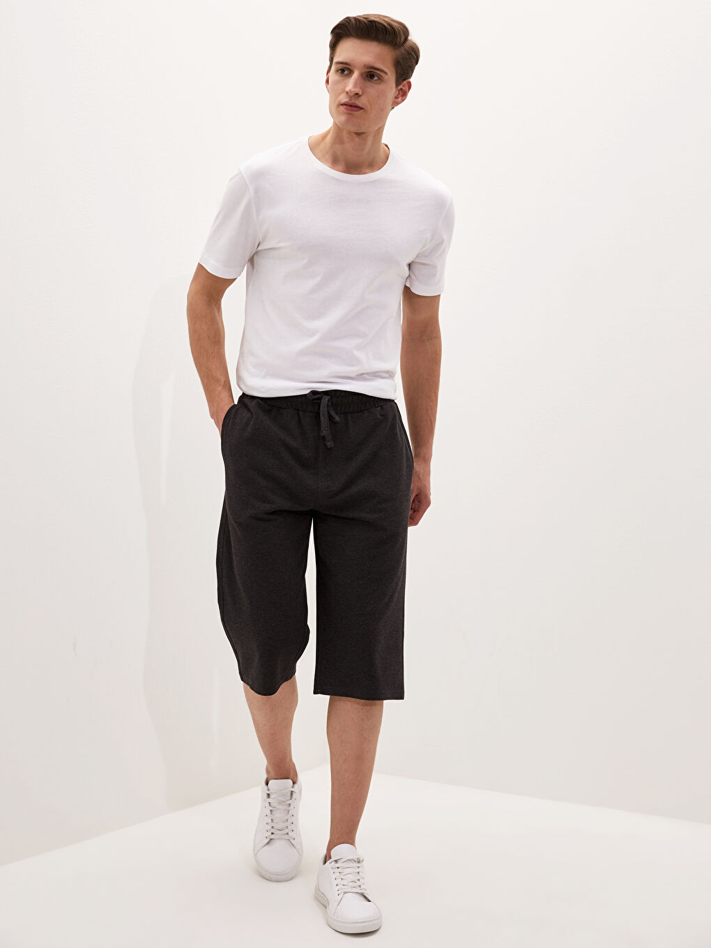 Antrasit Standart Kalıp Roller Erkek Şort-2