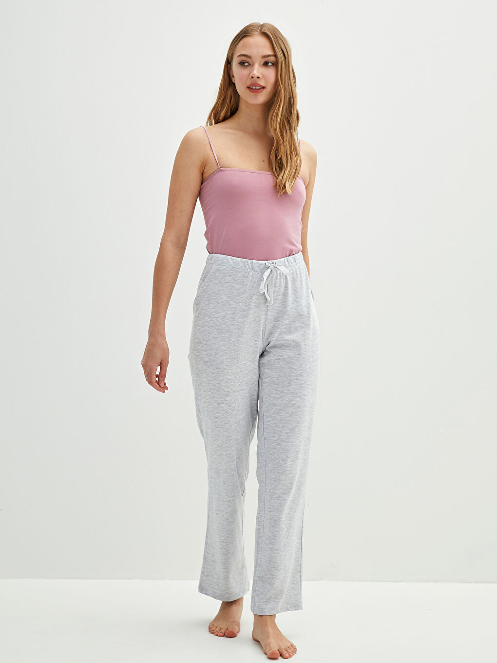 Bas de pyjama à taille élastique-1