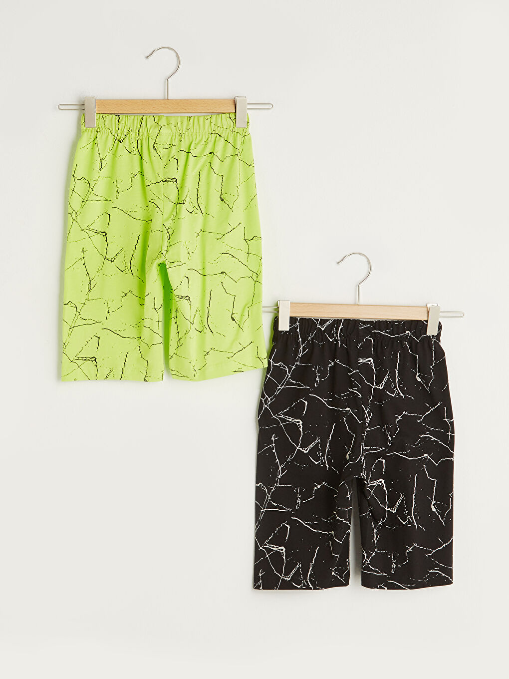 Elastic Waist Printed Cotton Boy Pajamas Shorts 2 Pieces-1