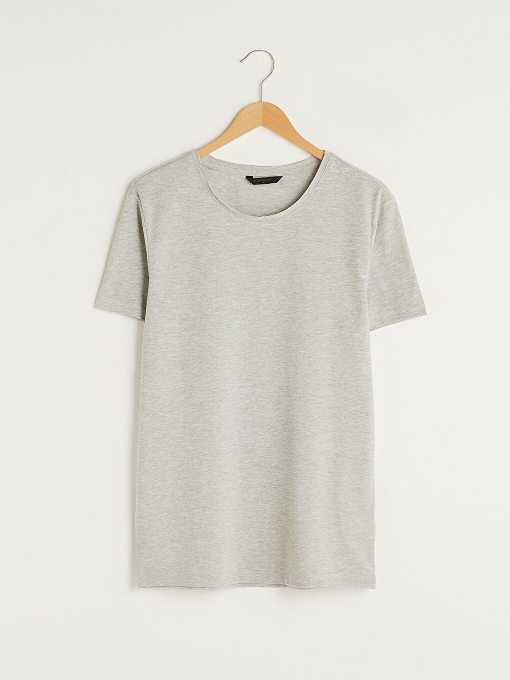 Crew Neck Short Sleeve Basic Combed Cotton Men's T-shirt-4