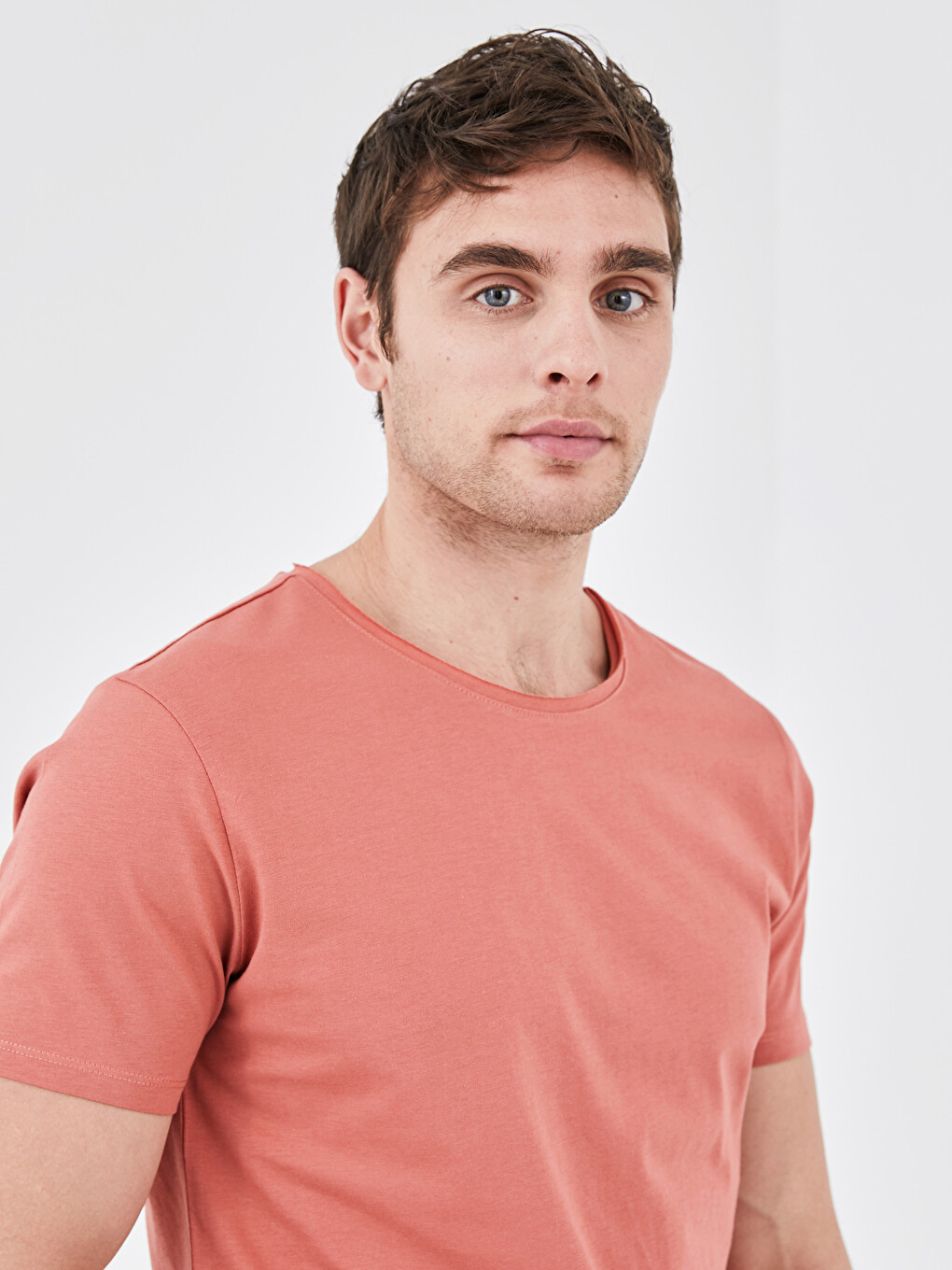Crew Neck Short Sleeve Basic Combed Cotton Men's T-shirt