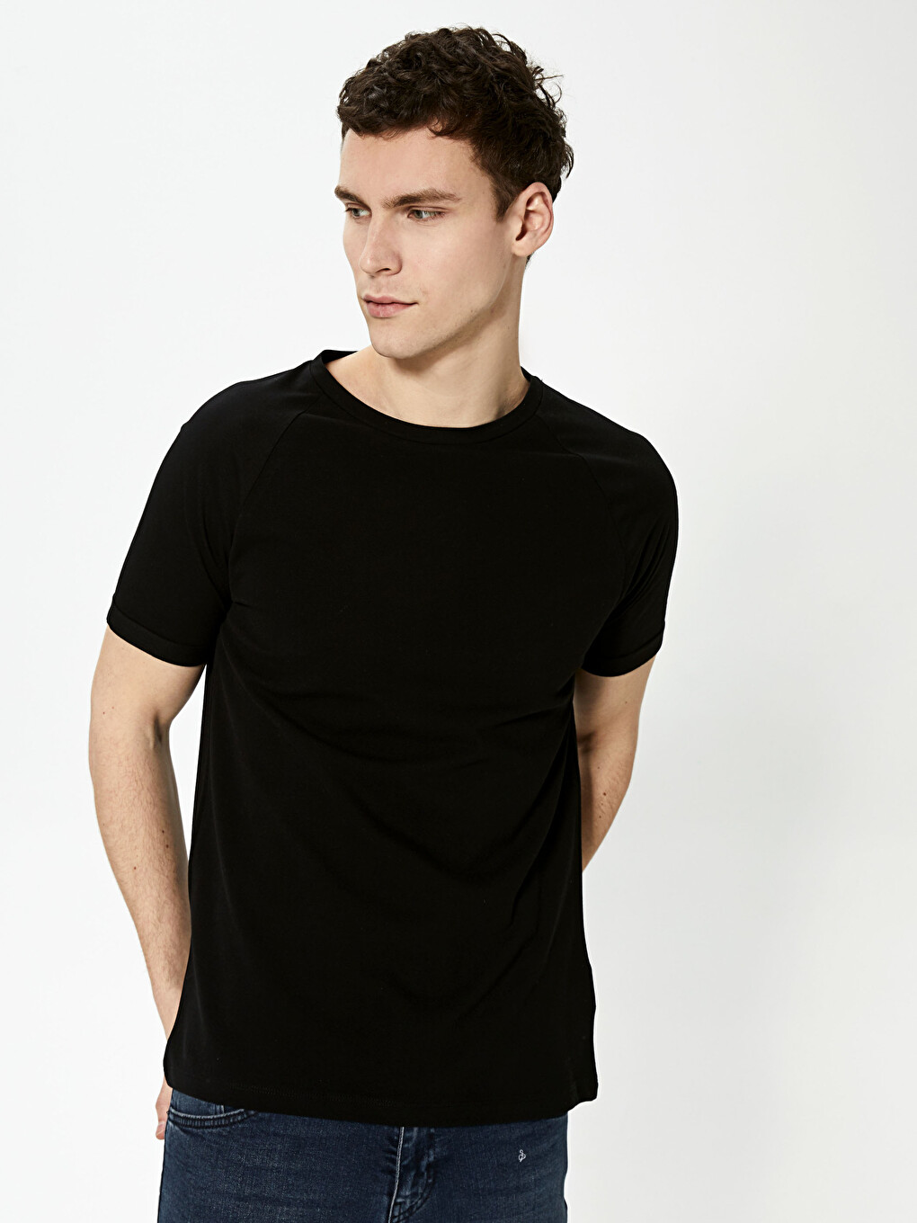 Crew Neck Short Sleeve Basic Combed Cotton Men's T-shirt