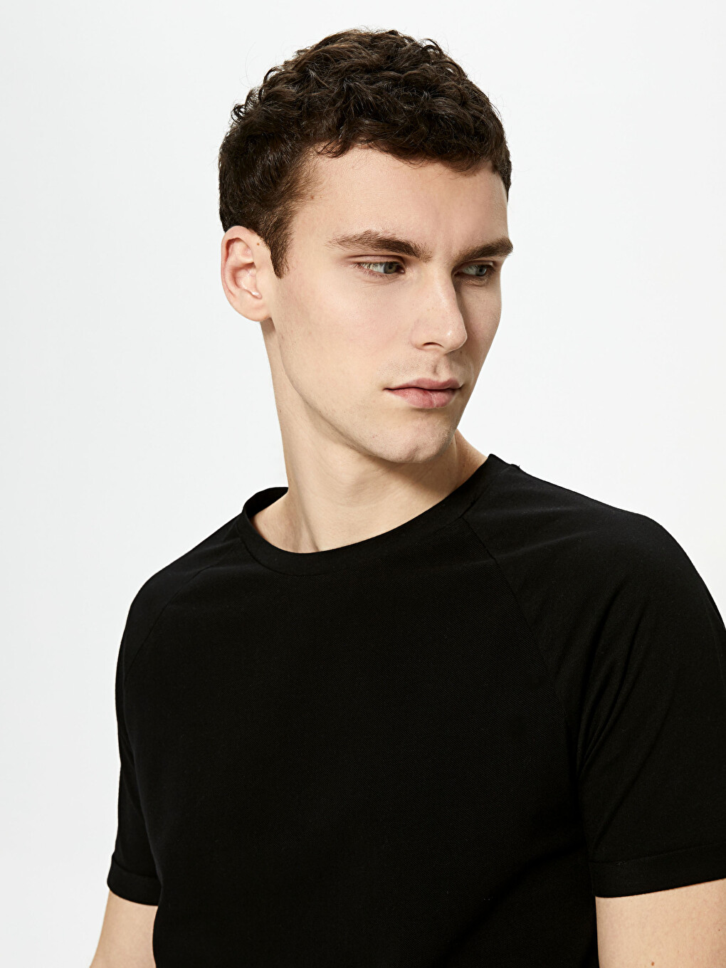 Crew Neck Short Sleeve Basic Combed Cotton Men's T-shirt-1