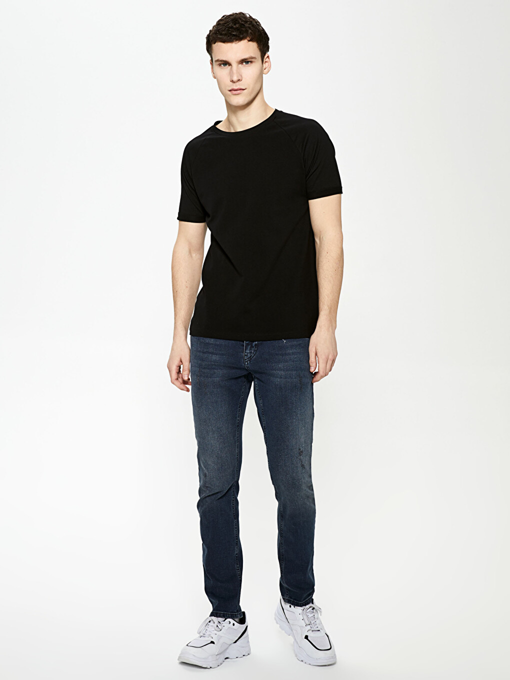Crew Neck Short Sleeve Basic Combed Cotton Men's T-shirt-2