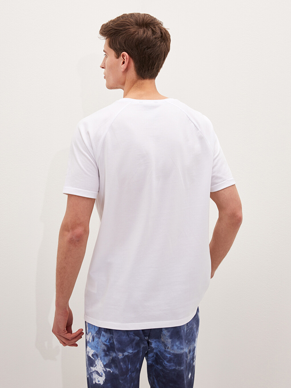 Crew Neck Short Sleeve Basic Combed Cotton Men's T-shirt-3
