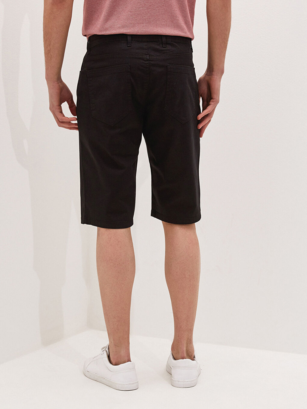 Regular Fit Gabardine Men's Shorts-2