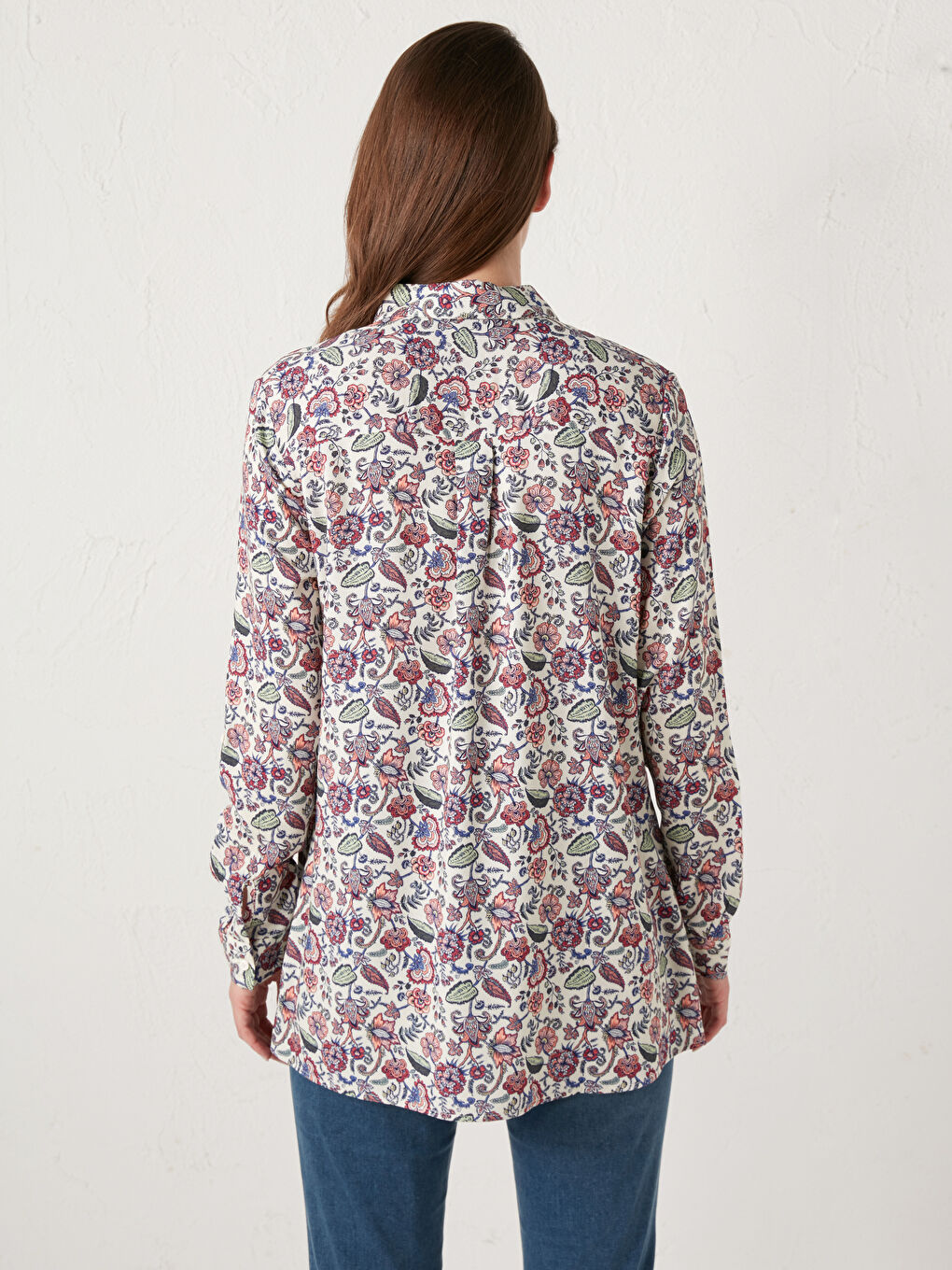 بلوزة حوامل ياقة قميص فيسكوز-2