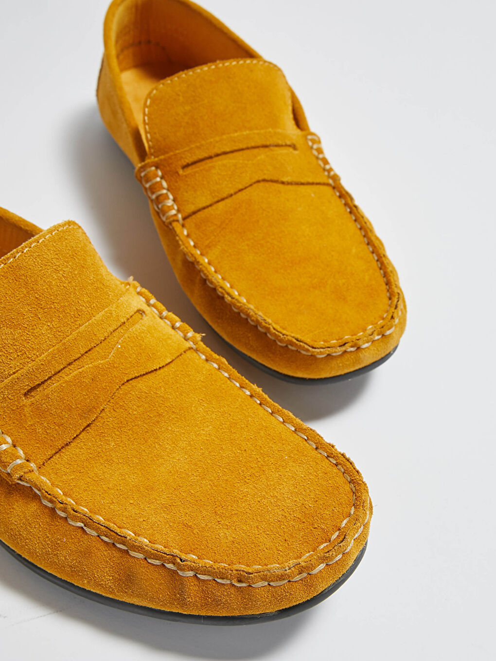 Sarı Süet Görünümlü Erkek Loafer Ayakkabı-4