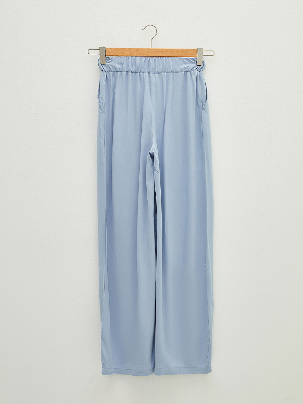 Viskose Damenhose mit elastischer Taille und Bindedetail-5