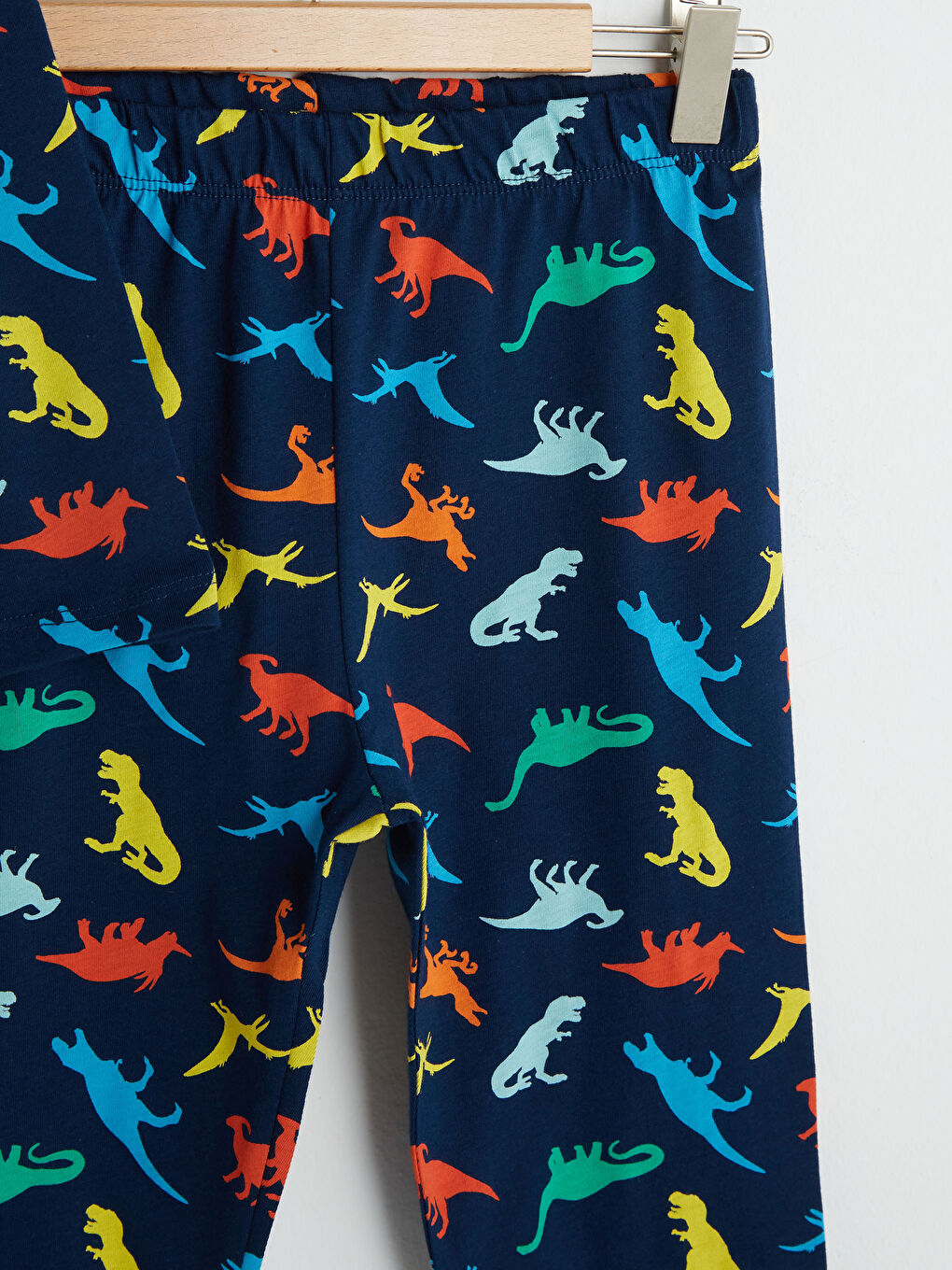 Lacivert Gömlek Yaka Desenli Uzun Kollu Erkek Çocuk Pijama Takımı-2