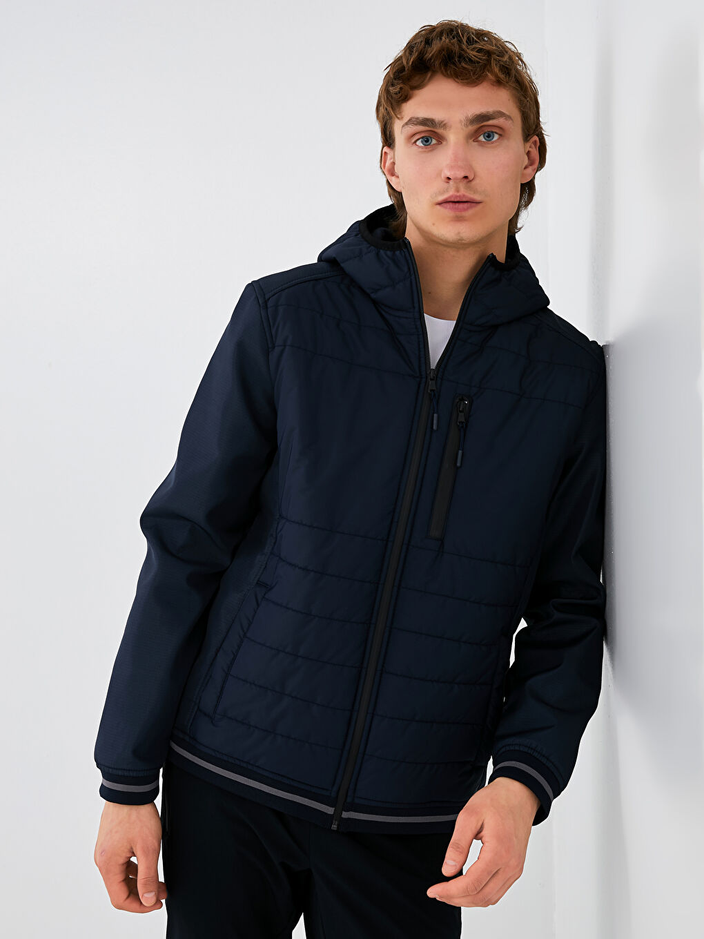 Kapüşonlu Kapitone Erkek Yağmurluk-3