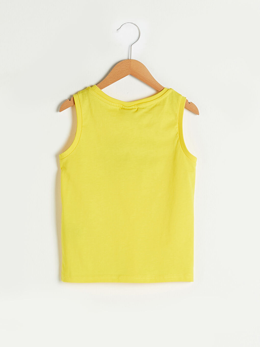 Sarı Bisiklet Yaka Baskılı Pamuklu Erkek Çocuk Atlet-1