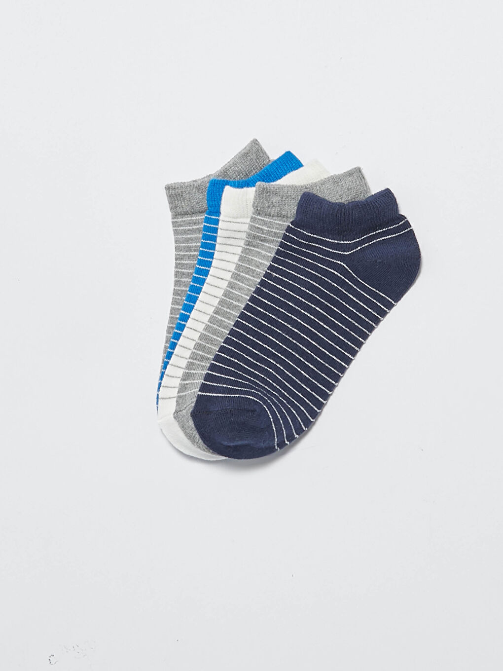 Karışık Çizgili Erkek Çocuk Patik Çorap 5'li