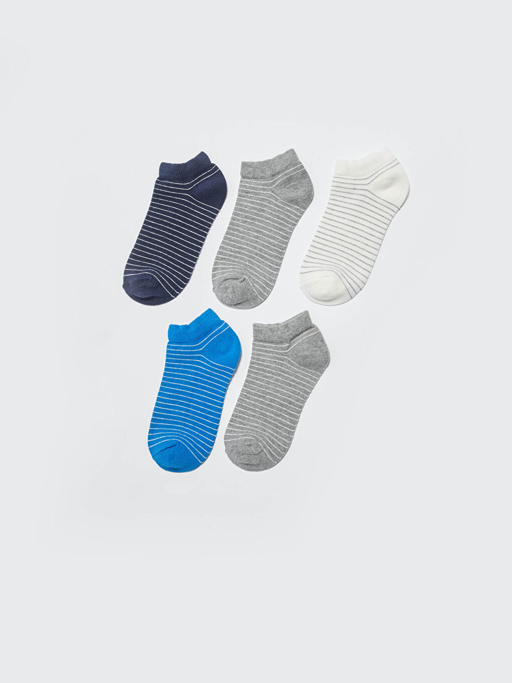 Karışık Çizgili Erkek Çocuk Patik Çorap 5'li-1