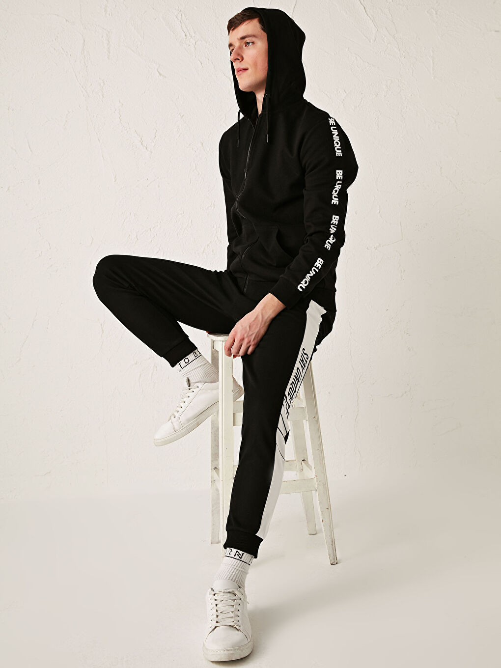 XSIDE Buchstaben Bedrucktes Reißverschluss-Sweatshirt -S13960Z8-CVL