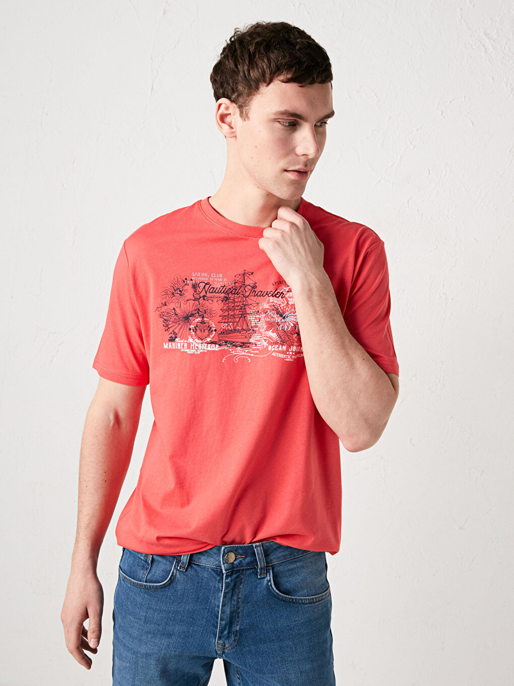 Crew Neck Jersey Men's T-shirt-1