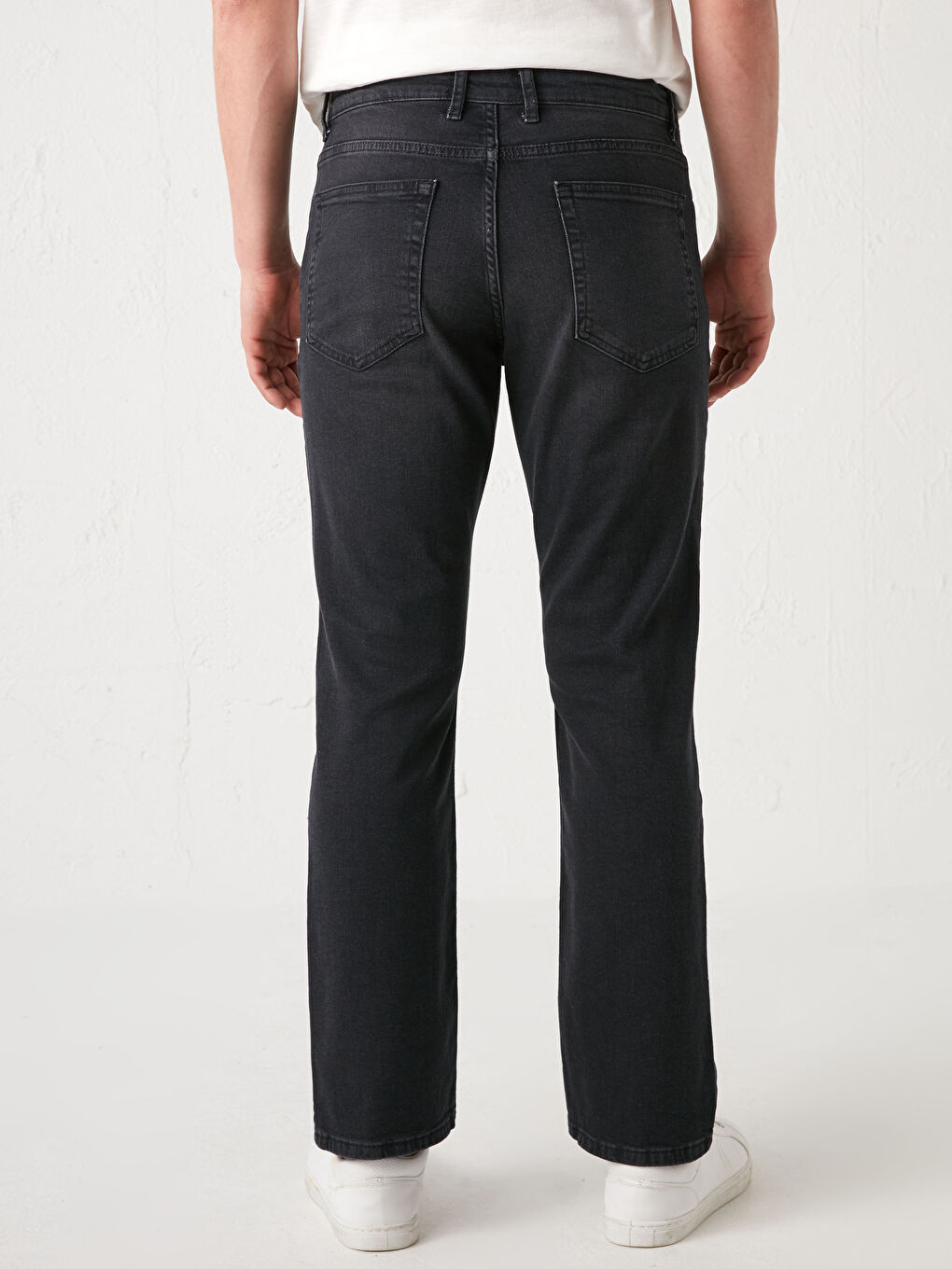 Siyah 790 Rahat Kalıp Erkek Jean Pantolon-4