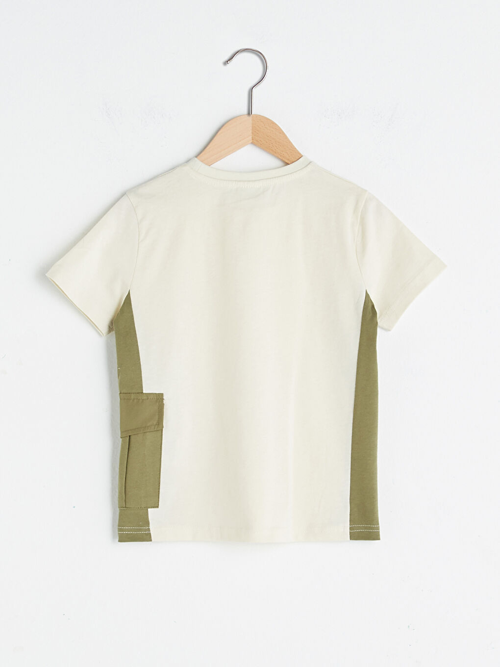 T-Shirt Garçon Col Rond Bloc de Couleurs Manches Courtes en Coton-1