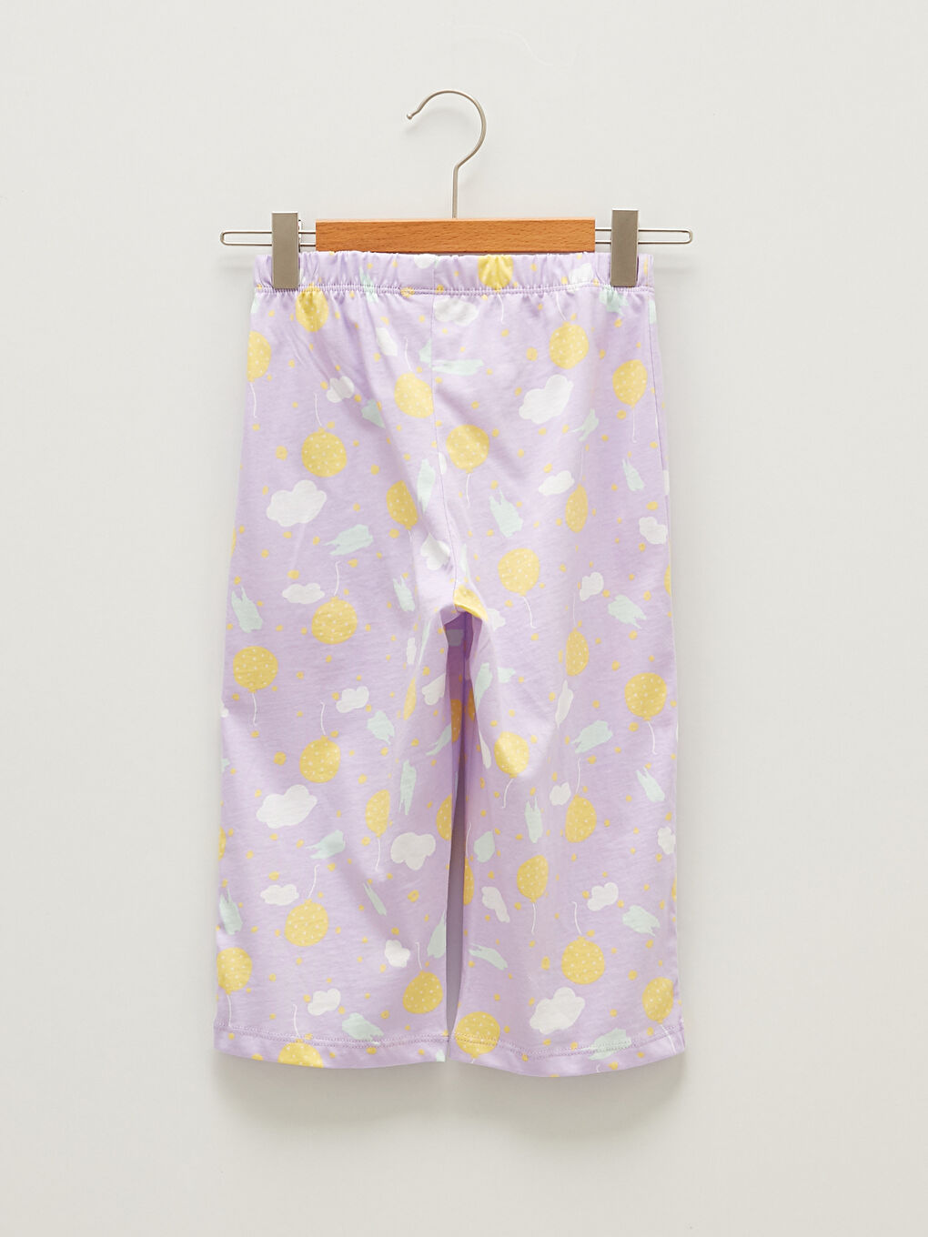 Crew Neck Printed Short Sleeve Cotton Girls Pajamas Set-4