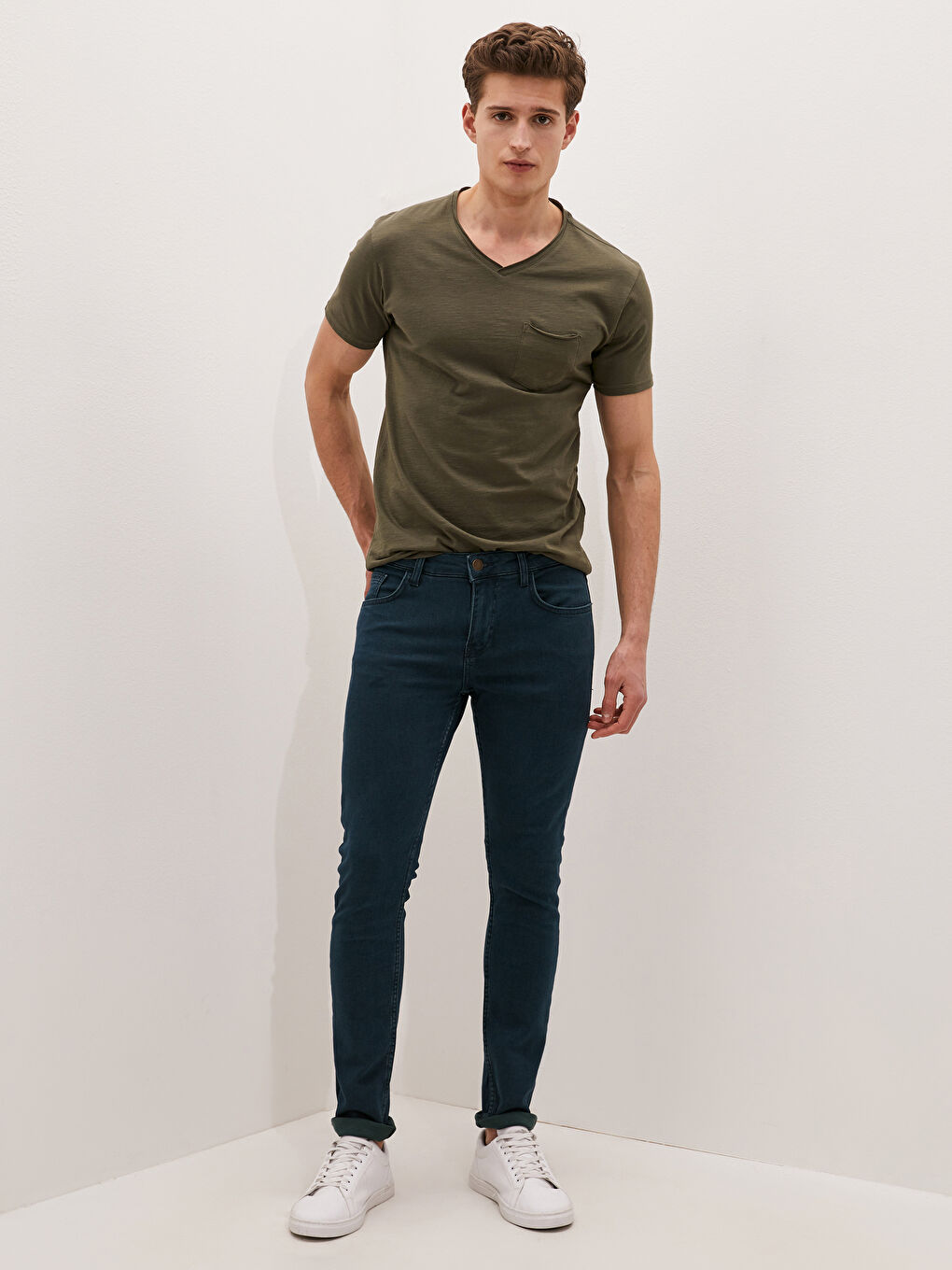 760 Blugi Skinny Fit pentru Bărbați-5