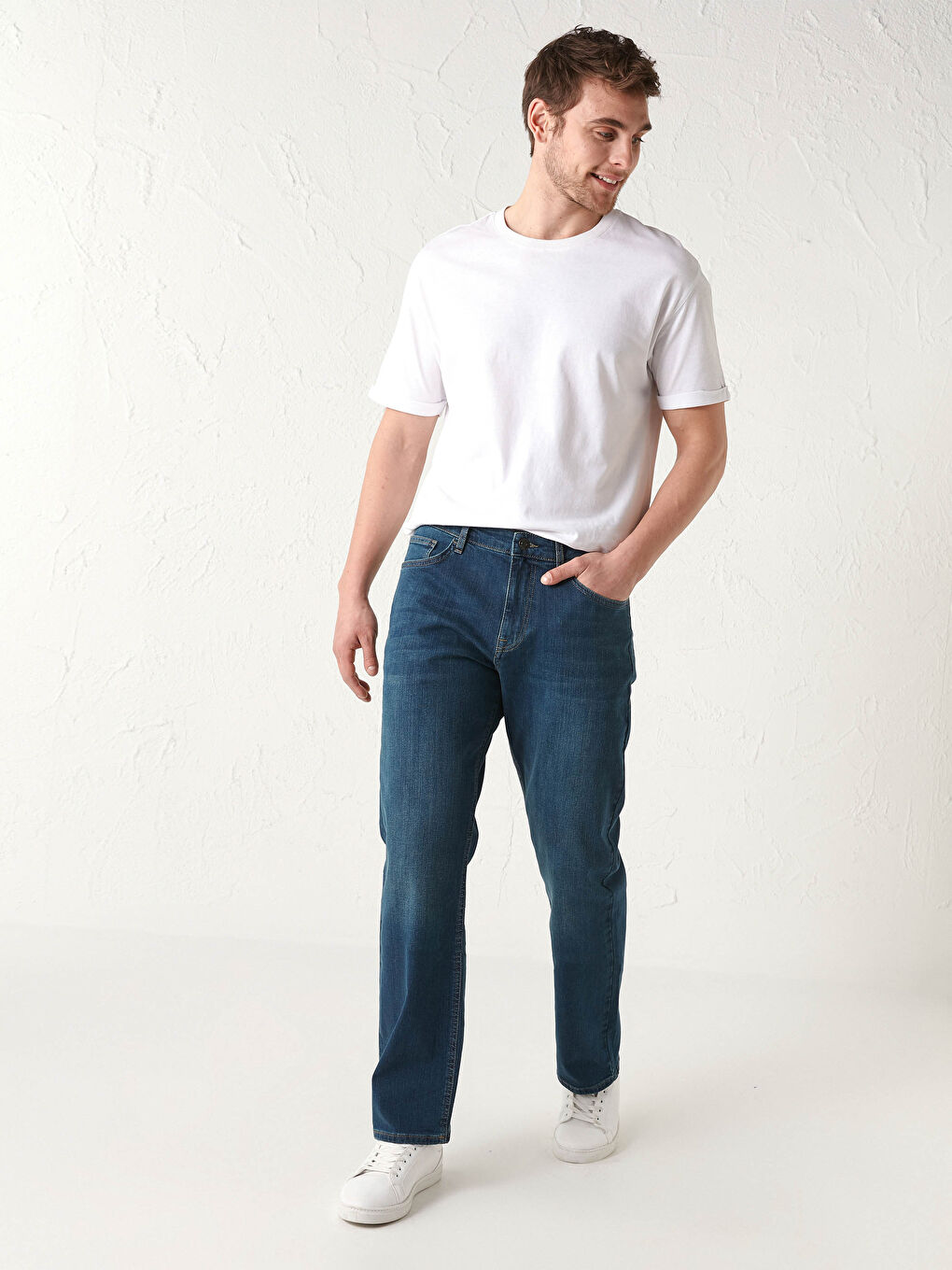 İndigo 790 Rahat Kalıp Erkek Jean Pantolon-1