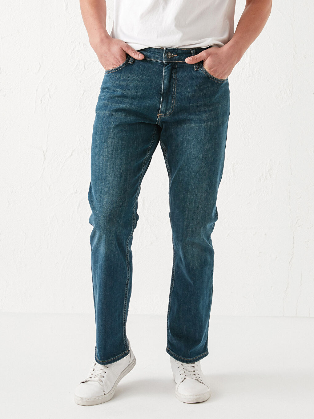 Yeşil 790 Rahat Kalıp Erkek Jean Pantolon-2