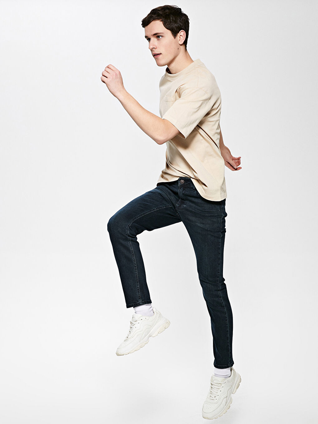 بنطلون جينز رجالي 750 سليم فيت