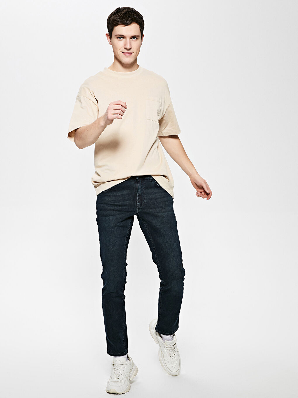 بنطلون جينز رجالي 750 سليم فيت-1