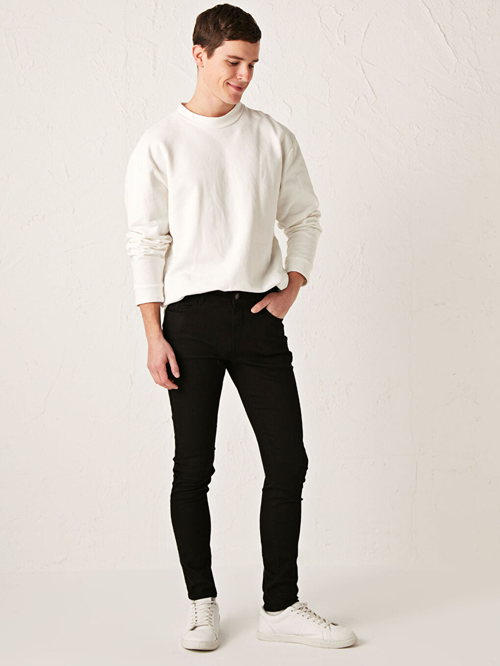 Siyah 770 Super Skinny Jean Pantolon-1