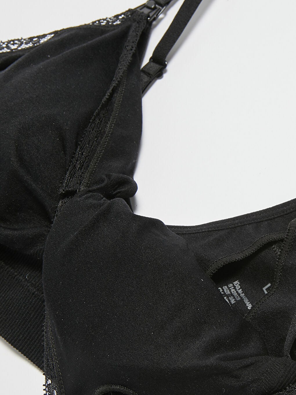 Sutien de alăptare fără cusături pentru gravide cu detaliu din dantelă fără balene-2