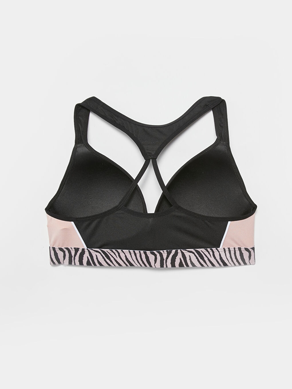 Haut Bustier Imprimé à Bretelles Croisées Sans Armature-1