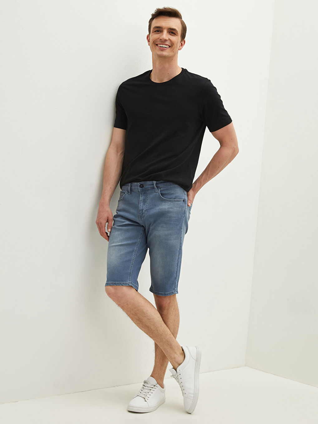 Standard Fit Men's Denim Shorts -S14411Z8-GRD