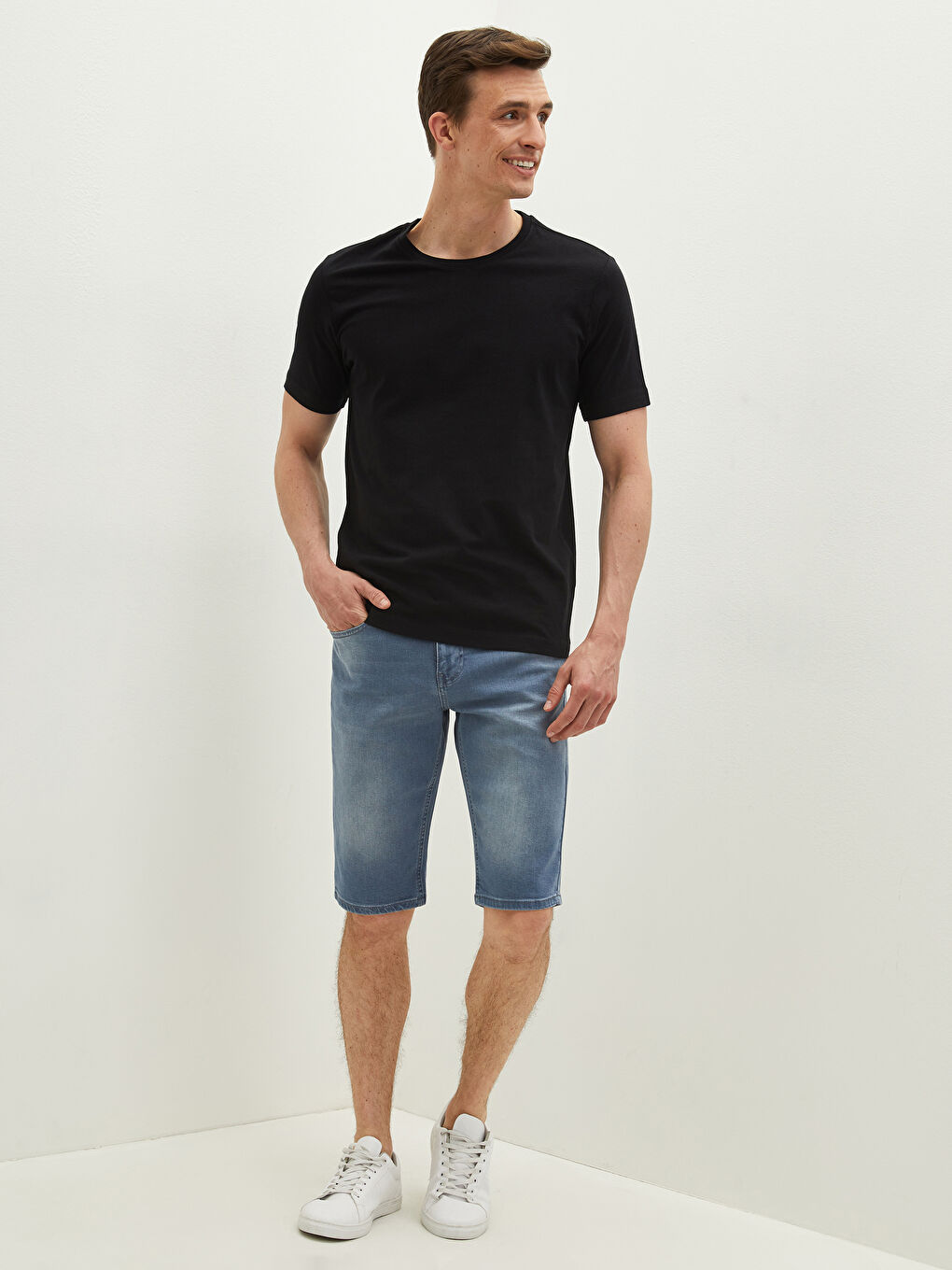 Standard Fit Men's Denim Shorts -S14411Z8-GRD