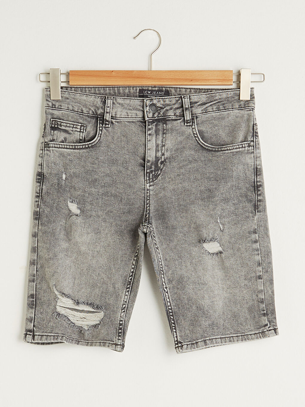 شورت دينيم سكيني فيت للرجال-4