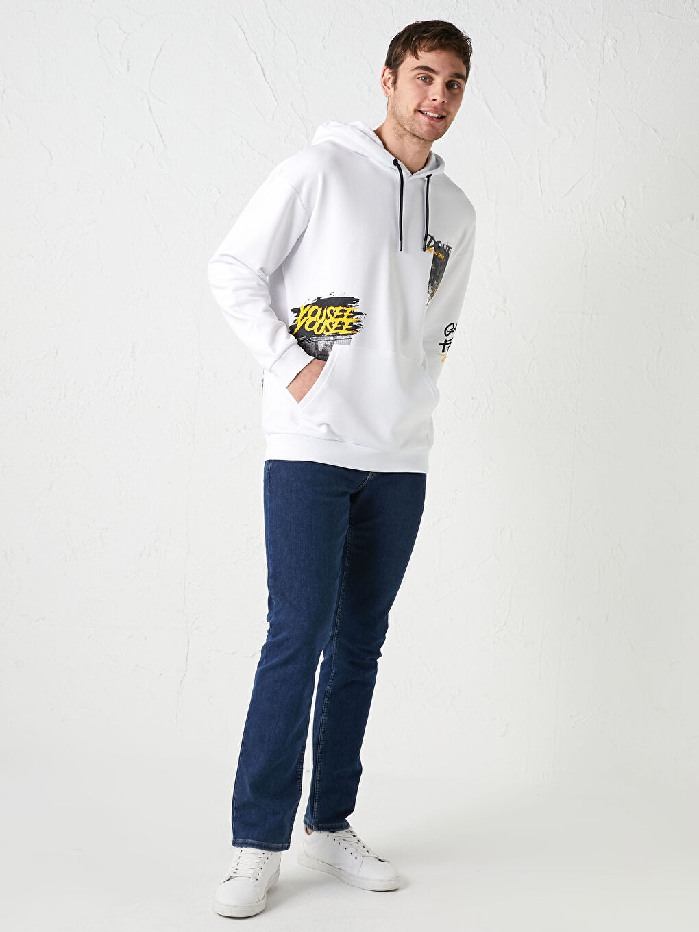 Long Sleeve Printed Men's Hoodie-4