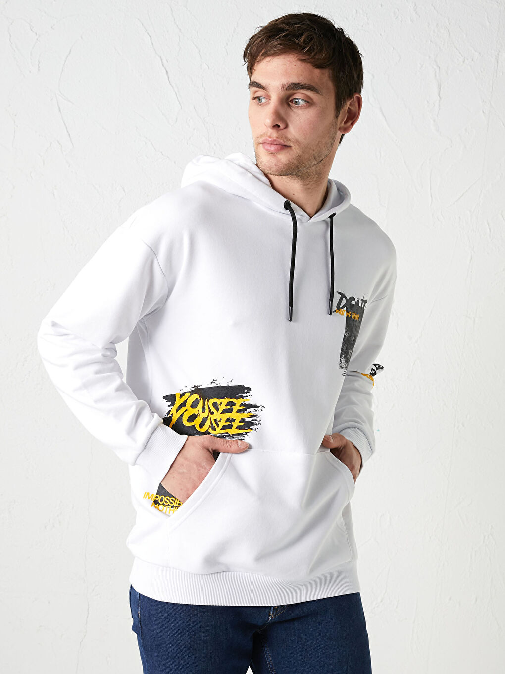 Long Sleeve Printed Men's Hoodie-5