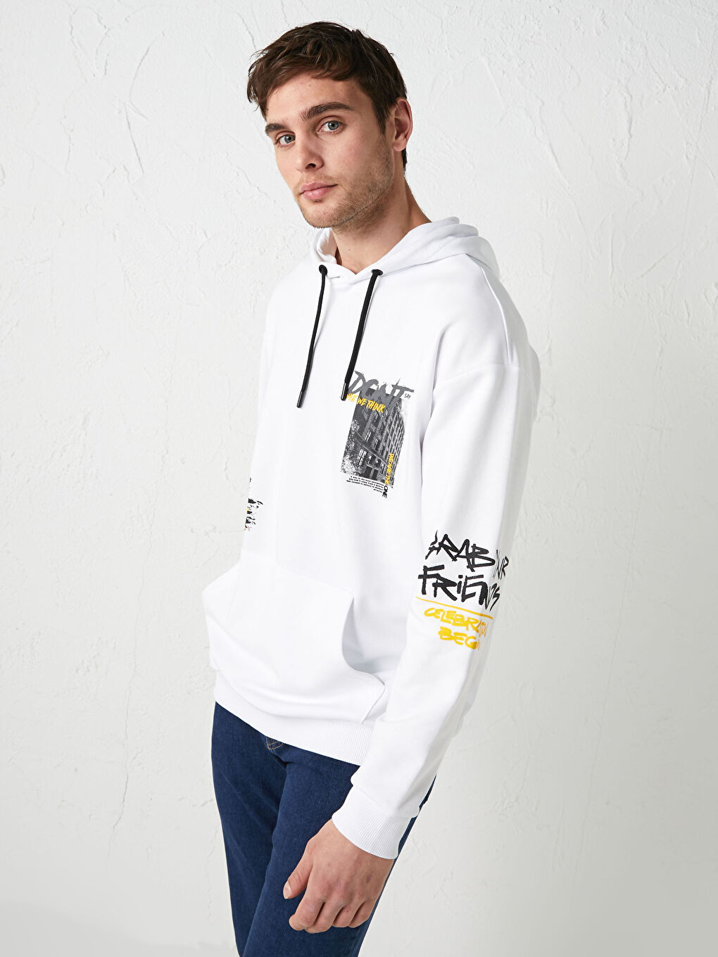 XSIDE Long Sleeve Printed Men's Hoodie -S14511Z8-Q6K - LC XSIDE Long Sleeve Printed Men's Hoodie -S14511Z8-Q6K - LC