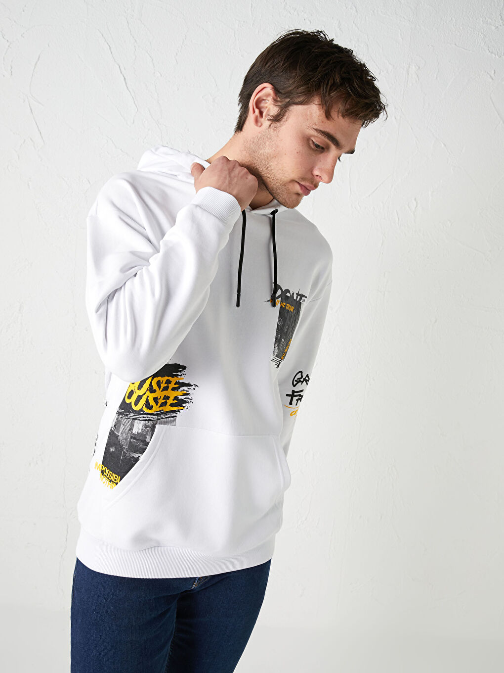 Long Sleeve Printed Men's Hoodie-1