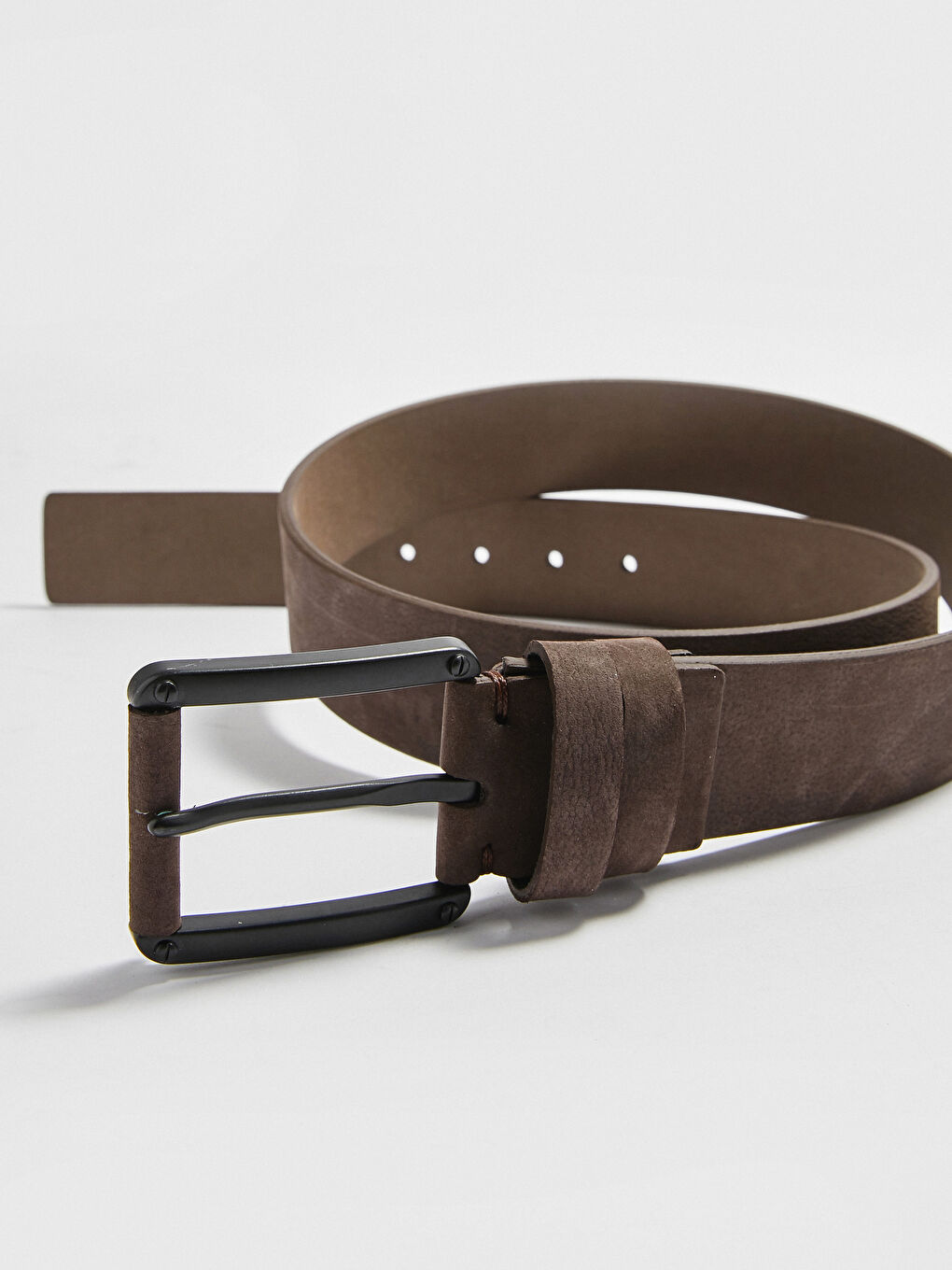 Kahverengi Erkek Deri Chıno Kemeri-1