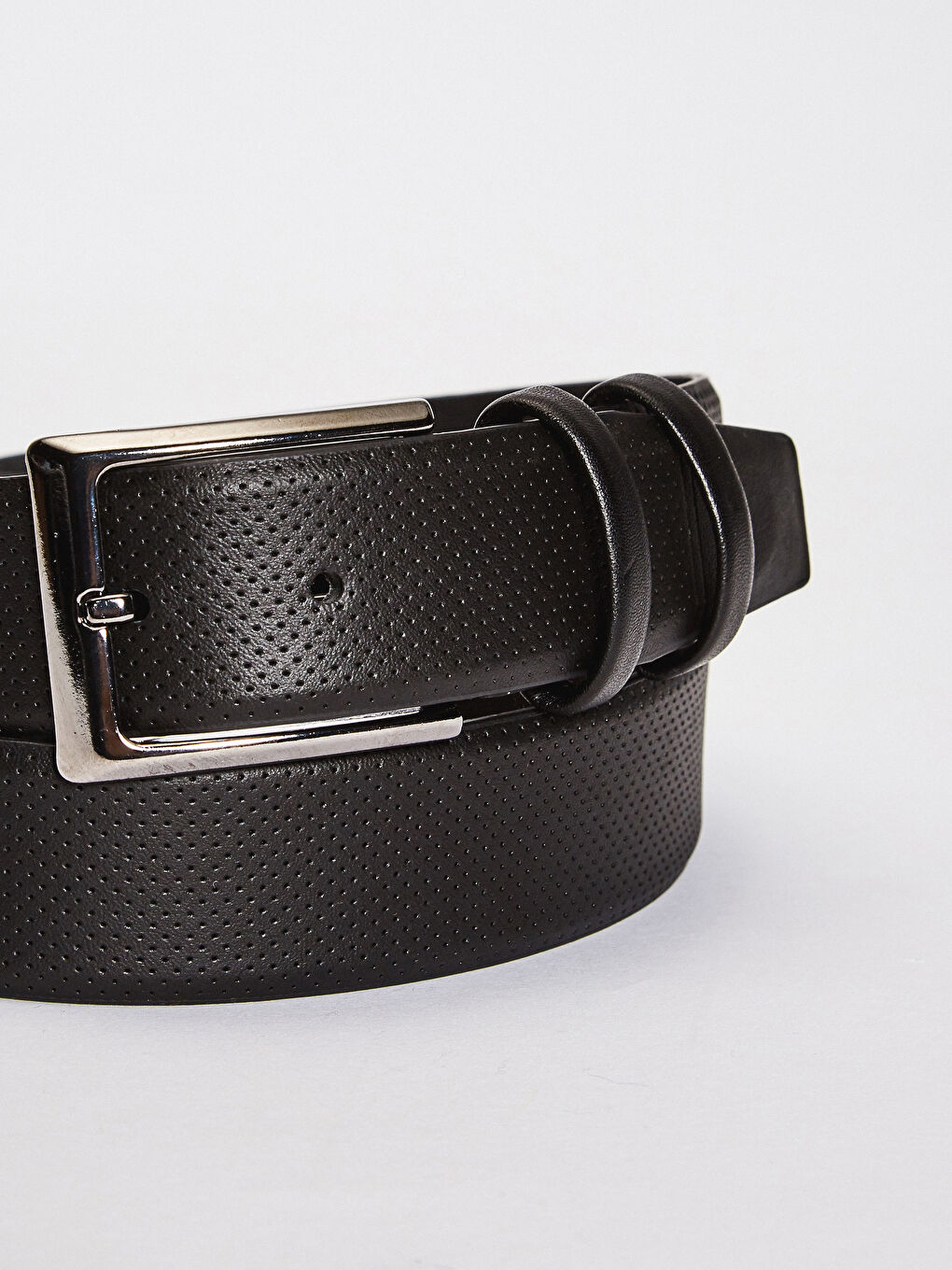 Men's Leather Look Chino Belt-6