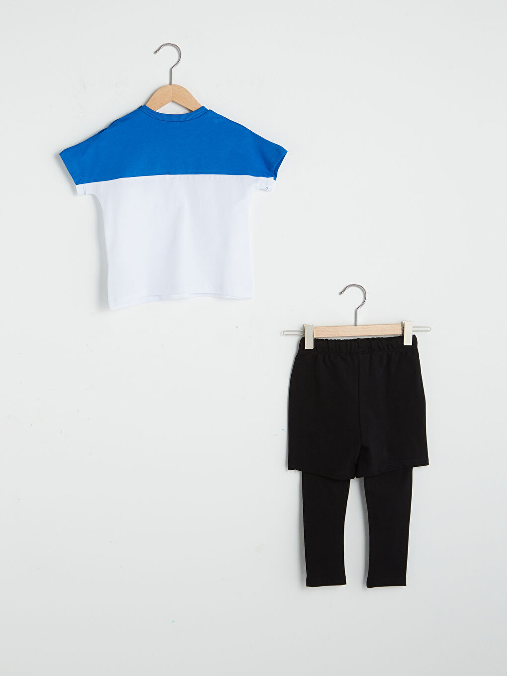 Beyaz Bisiklet Yaka Kısa Kol Yazı Baskılı Erkek Bebek Tişört ve Sporcu Şort 2'li Takım-1