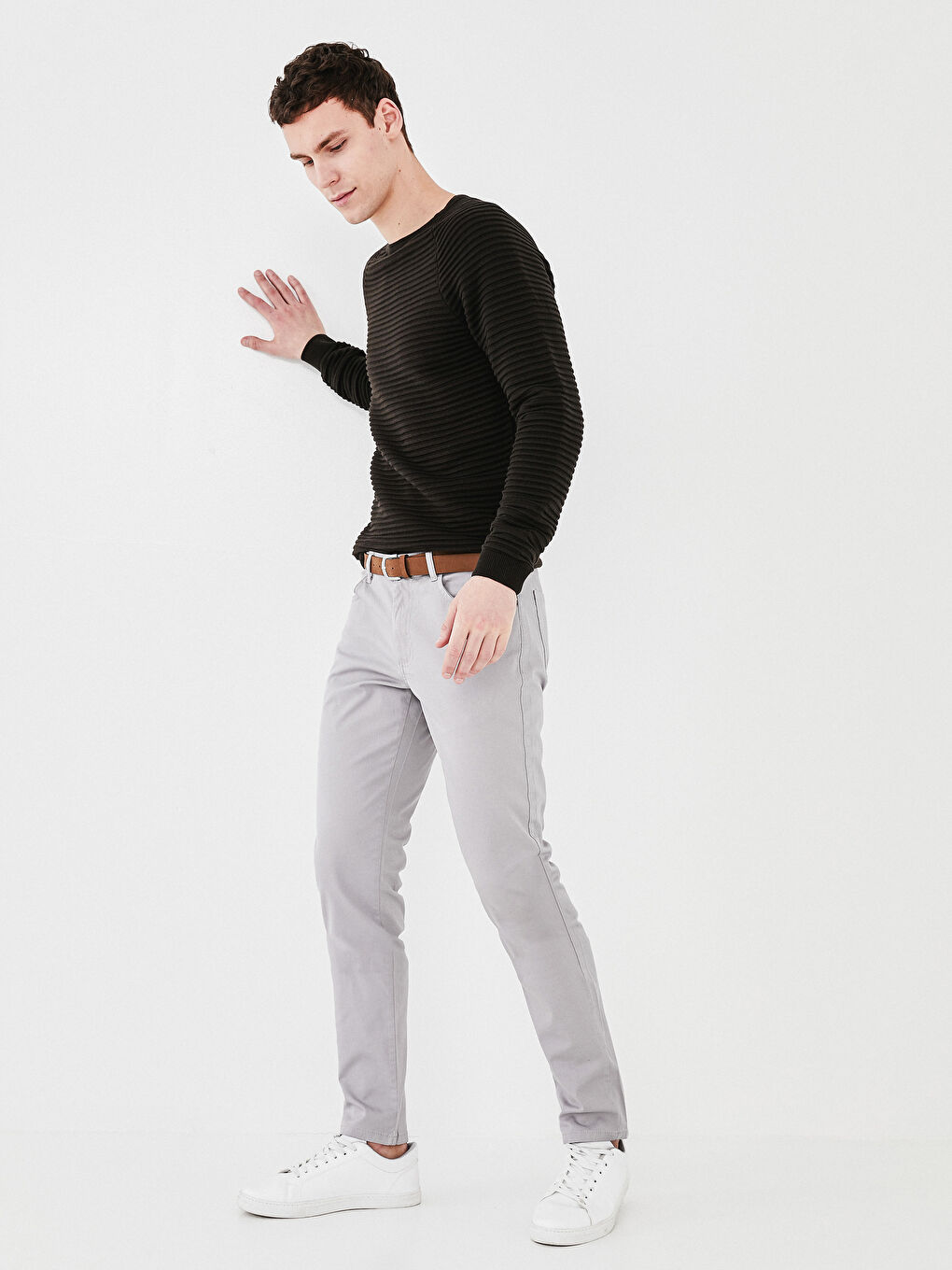 LCW Vision Slim Fit Belt Five Pockets Men's Trousers -S14575Z8-QXF