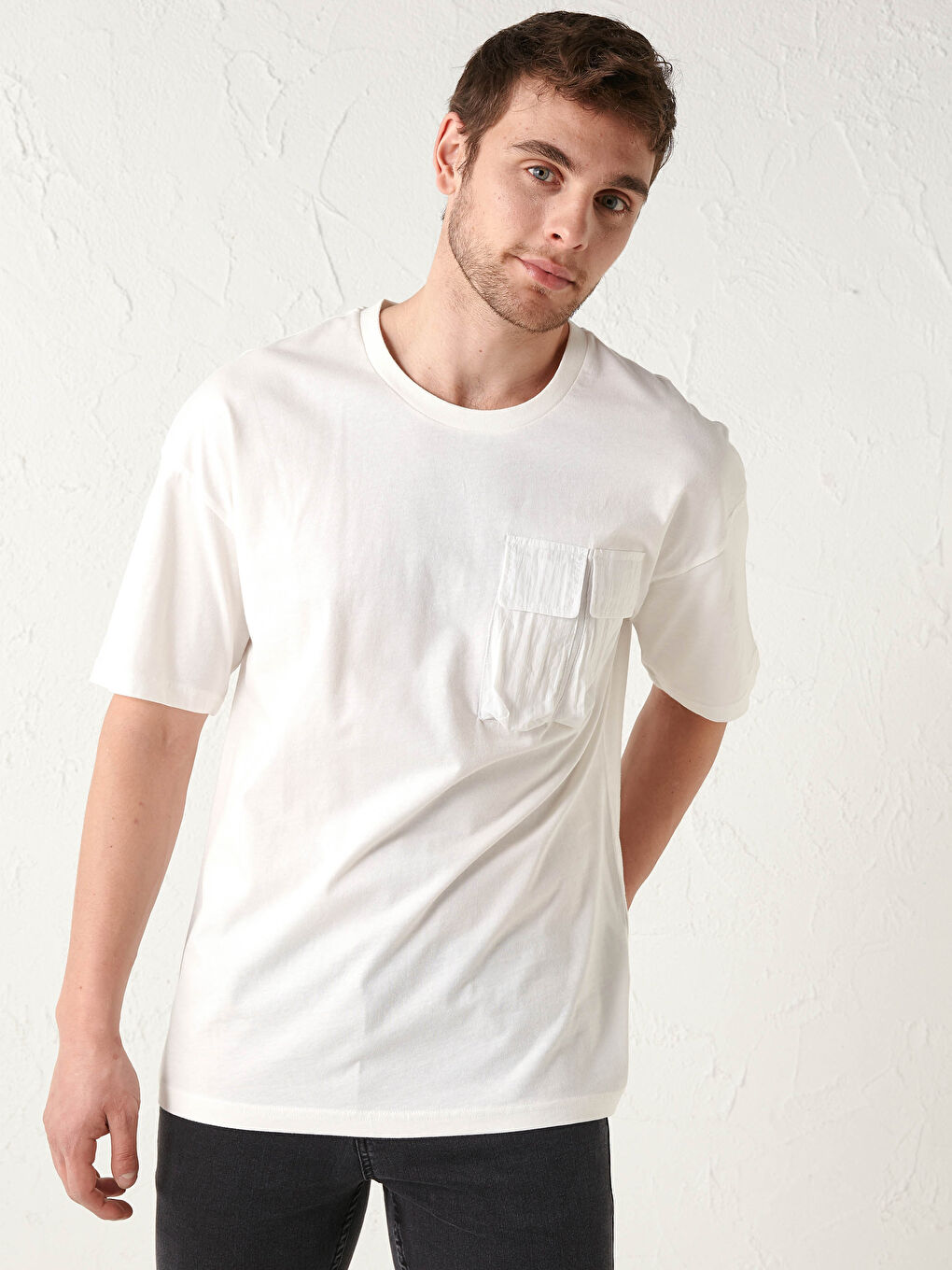 XSIDE Oversize Crew Neck Combed Cotton T-Shirt -S14577Z8-RHG