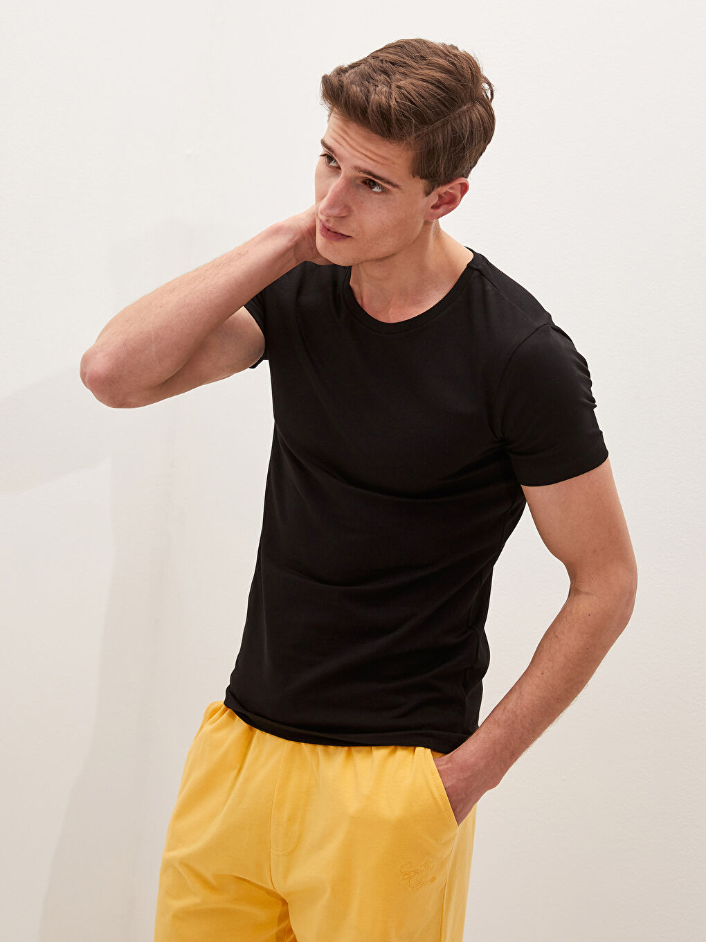 Bisiklet Yaka Kısa Kollu Erkek Atlet