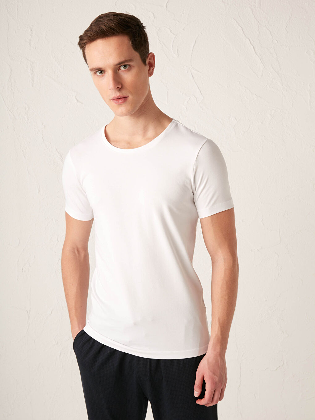 Crew Neck Short Sleeve Cotton Undershirt 2-pack-1