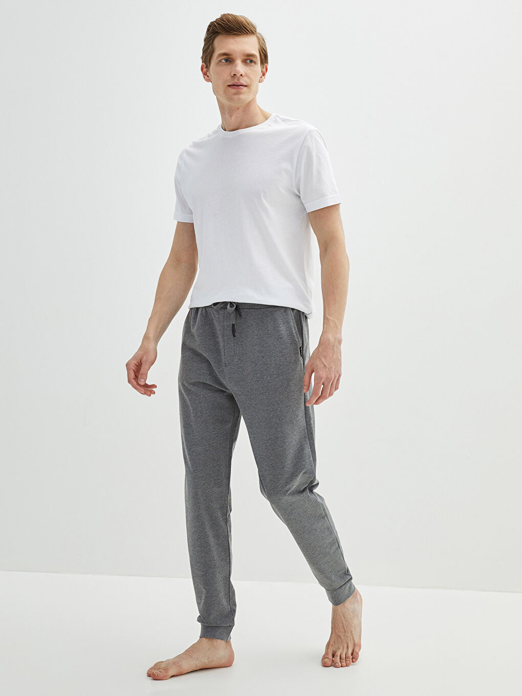 Gri Standart Kalıp Erkek Pijama Alt