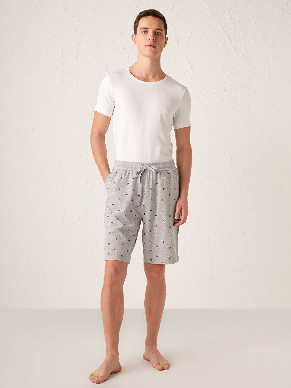 شورت بيجامة رجالي بقصة عادية-1