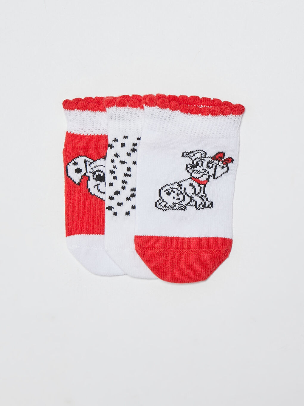 101 Dalmatian Printed Baby Girl Booties Socks 3 Pieces -S14699Z1-FFB