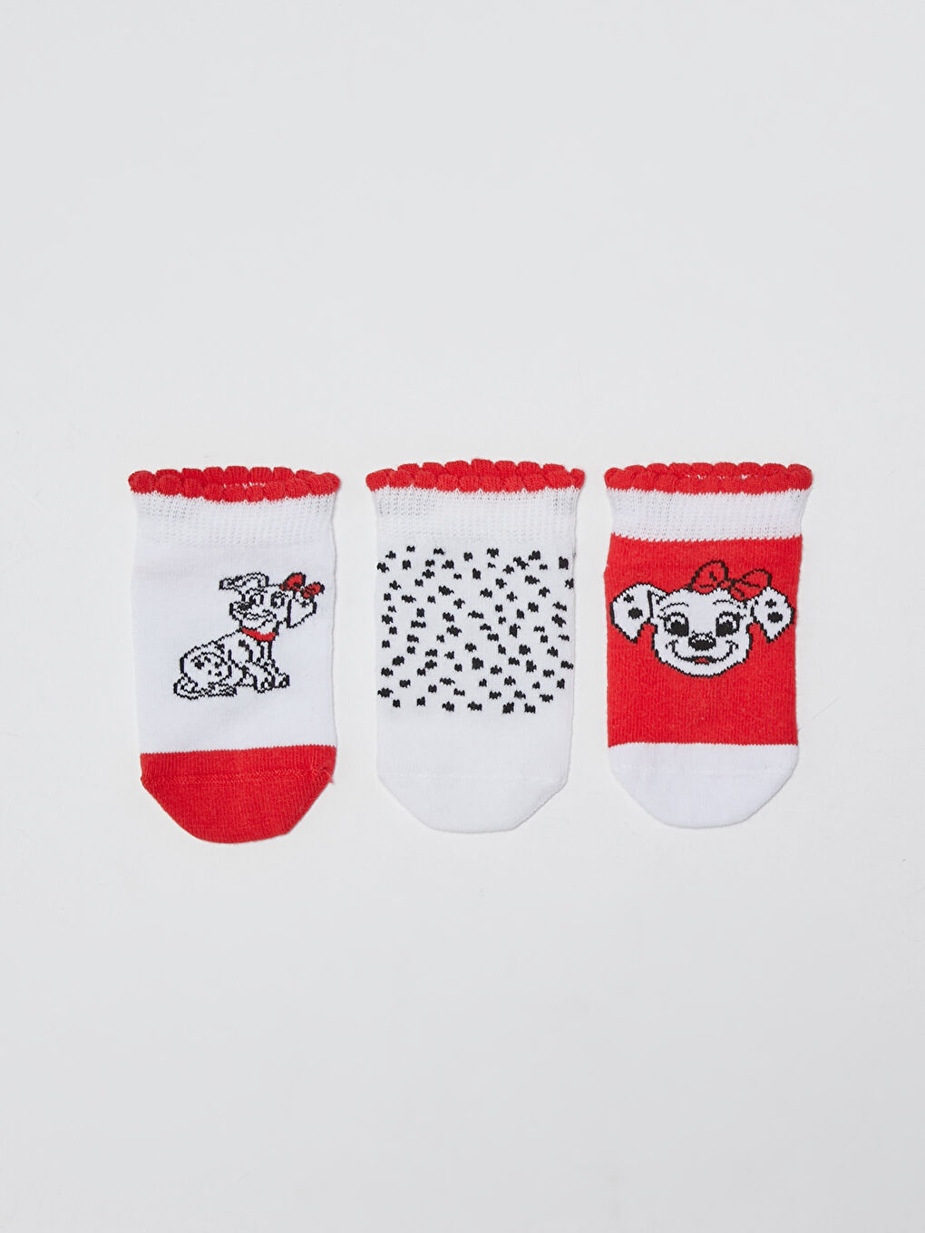 101 Dalmatian Printed Baby Girl Booties Socks 3 Pieces -S14699Z1-FFB